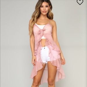 Lovely Fantasy Ruffle Top - Rose